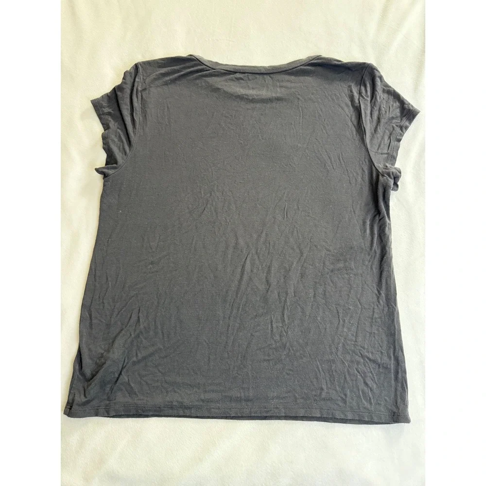 American Eagle Soft & Sexy Joshua Tree California Floral Graphic Tee Gray M